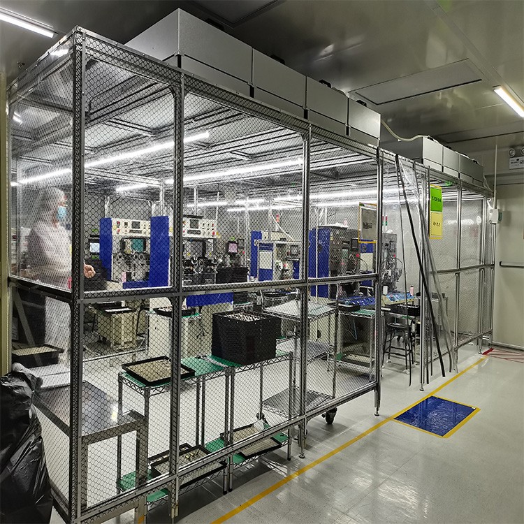 快速搭建洁净棚-防静电网格帘净化棚